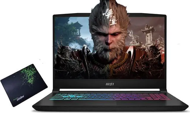 Main image of MSI Katana 15.6" FHD IPS 144Hz Gaming Intel Core i7-13620H (> Ryzen 7-7840HS) NVIDIA GeForce RTX 4060 8GB GDDR6 GPU 16GB DDR5 RAM 512GB SSD RGB Backlit KB USB-C HDMI Windows 11 Home Black | MousePAD