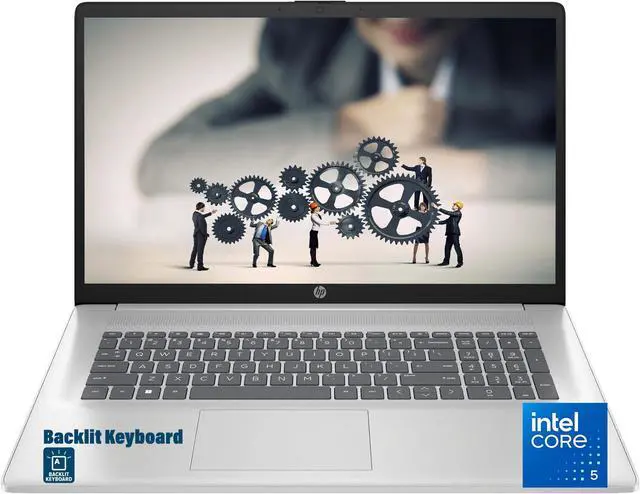 Main image of HP 17.3" IPS Full HD Business Laptop Intel Core 5 120U (Beats i5-1335U) Intel Graphics 16GB RAM 1TB SSD Backlit KB Wi-Fi 6 Bluetooth 5.3 720p Webcam HDMI USB-C Windows 11 Pro Silver