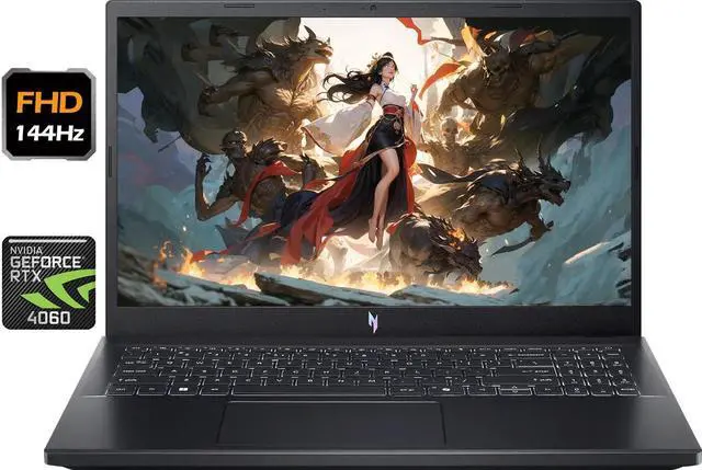 Main image of Acer - Nitro V 15.6" 144Hz FHD Gaming NVIDIA GeForce RTX 4060 Intel Core i7-13620H (Beats Ryzen 7-7840HS) 16GB DDR5 RAM 2TB SSD Backlit KB HDMI 2.1 USB-C 3.2 Wi-Fi Bluetooth Windows 11 Pro Black