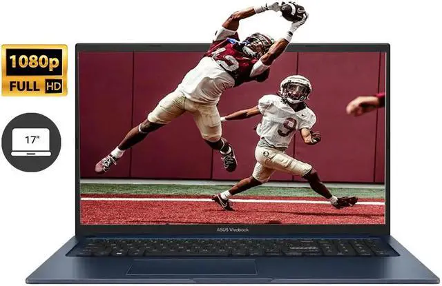 Main image of ASUS Vivobook 17" LED IPS Full HD Laptop Intel Core i3-1215U Intel UHD Graphics 40GB RAM 2TB SSD HDMI 1.4 USB-C 3.2 Wi-Fi 6E Bluetooth Webcam Teams For Business & Student Windows 11 Pro Blue