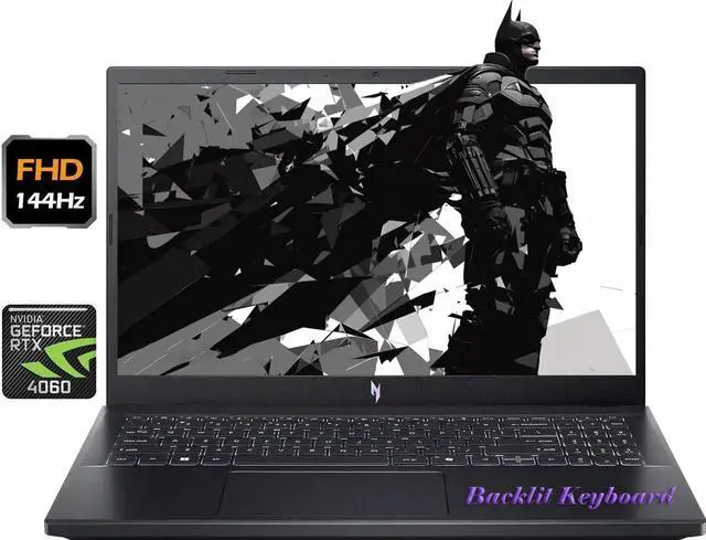 Main image of Acer - Nitro V 15.6" 144Hz FHD Gaming NVIDIA GeForce RTX 4060 Intel Core i7-13620H (Beats Ryzen 7-7840HS) 64GB DDR5 RAM 2TB SSD Backlit KB HDMI 2.1 USB-C 3.2 Wi-Fi Bluetooth Windows 11 Home Black