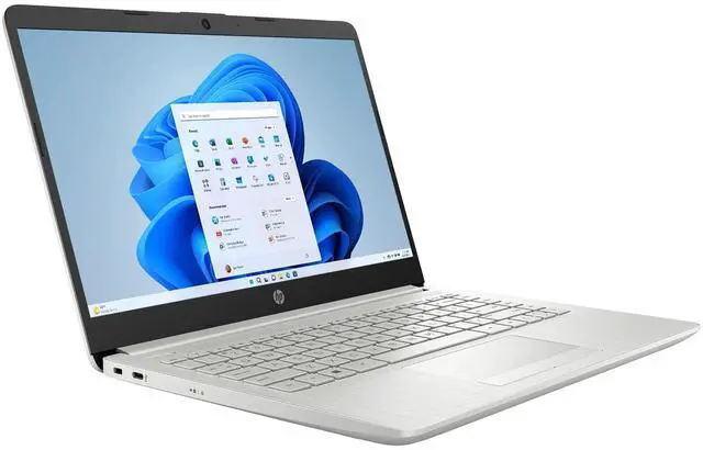 Alt view image 5 of 7 - HP 14" HD Everyday Laptop  Intel Celeron N4120 4GB RAM 64GB eMMC (1 Year Microsoft 365 Included) Intel UHD Webcam Long Battery (11-hour) Wi-Fi 5 Bluetooth USB-C HDMI Windows 11 Pro Silver | Gift Set