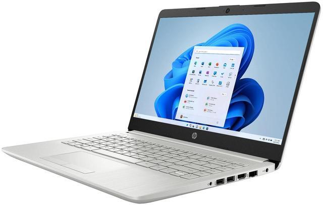 Alt view image 3 of 7 - HP 14" HD Everyday Laptop  Intel Celeron N4120 16GB RAM 64GB eMMC (1 Year Microsoft 365 Included) Intel UHD Webcam Long Battery (11-hour) Wi-Fi 5 Bluetooth USB-C HDMI Windows 11 Home Silver | Gift Set