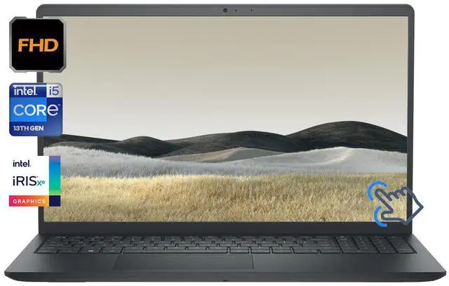 Main image of Dell Inspiron 15.6" FHD Touchscreen Business Intel Core i5-1335U (Beat i7-1255U) Iris Xe Graphics 16GB RAM 1TB SSD HDMI 1.4 Wi-Fi 6 Bluetooth Webcam USB-C 3.2 Windows 11 Pro Black | Value Gift Set