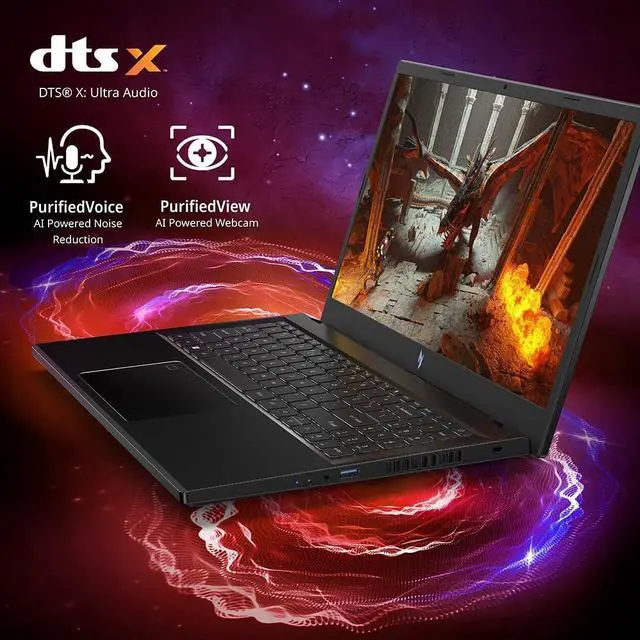 Alt view image 3 of 7 - Acer Nitro V 15.6" IPS 144Hz FHD Gaming Laptop NVIDIA GeForce RTX 4060 GDDR6 Intel Core i9-13900H 16GB DDR5 RAM 2TB SSD Backlit KB Wi-Fi 6 HDMI 2.1 RJ-45 USB-C Windows 11 Pro Black