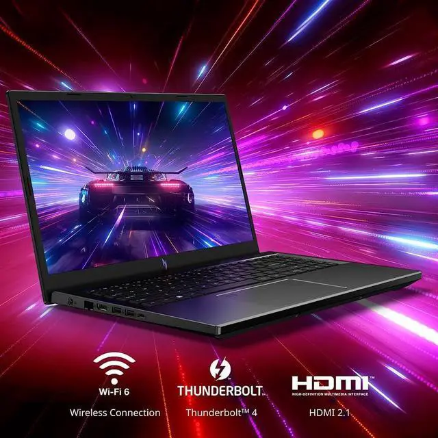 Alt view image 2 of 7 - Acer Nitro V 15.6" IPS 144Hz FHD Gaming Laptop NVIDIA GeForce RTX 4060 GDDR6 Intel Core i9-13900H 16GB DDR5 RAM 2TB SSD Backlit KB Wi-Fi 6 HDMI 2.1 RJ-45 USB-C Windows 11 Pro Black