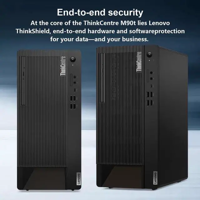 Alt view image 4 of 7 - Lenovo Business Desktop ThinkCentre M70t Gen 5 Intel Core i5-14500 vPro (Beat i7-13650HX) 32GB DDR5 RAM 1TB SSD UHD Graphics 770 Wi-Fi 6 Bluetooth Wired Keyboard & Mouse HDMI Windows 11 Pro Black
