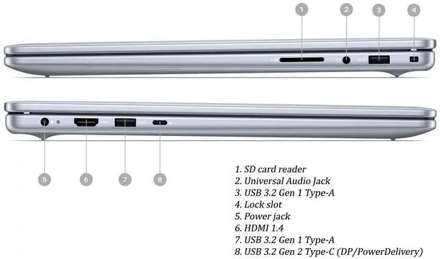 Alt view image 7 of 7 - Dell Inspiron 16" FHD+ Touchscreen Business Intel Core 7 150U (Beats i7-1355U) 16GB DDR5 RAM 1TB SSD Intel Graphics Wi-Fi 6E Bluetooth 5.3 HDMI USB 3.2 Type-C Backlit KB FP Windows 11 Pro Ice Blue