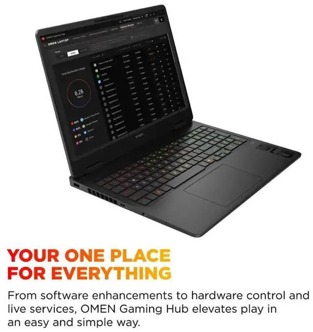Alt view image 3 of 7 - HP OMEN 16" IPS FHD+ 144Hz Gaming Laptop NVIDIA GeForce RTX 5060 8GB GDDR7 AMD Ryzen 9 8940HX (> i9-14900HX) 16GB DDR5 RAM 512GB SSD RGB Backlit KB HDMI 2.1 Wi-Fi 6E BT 5.3 Win 11 Pro Shadow Black