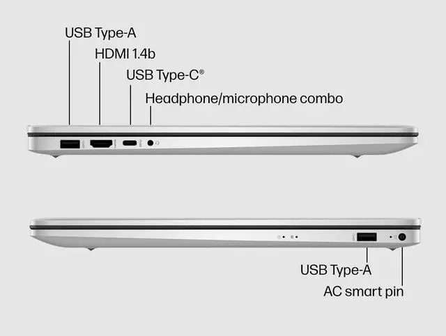 Alt view image 5 of 7 - HP 17.3" HD+ 1600 X 900 Touchscreen Business Intel Core Ultra 7 255U (Beat i9-12900H) Intel AI Boost Intel Graphic 64GB DDR5 RAM 2TB SSD WiFi 6 Bluetooth 5.4 Backlit KB Webcam Windows 11 Pro Silver
