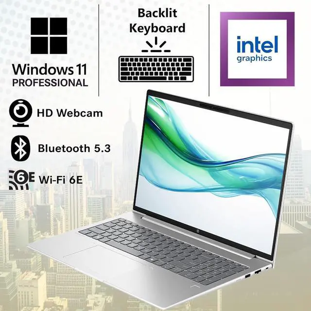 Alt view image 3 of 7 - HP ProBook 460 G11 Business 16" WUXGA Intel Core Ultra 7 155U (Beat i7-1355U) Intel Graphics 16GB DDR5 RAM 256GB SSD Backlit KB Fingerprint Reader 1080p Webcam Wi-Fi 6E BT 5.3 Windows 11 Pro Silver