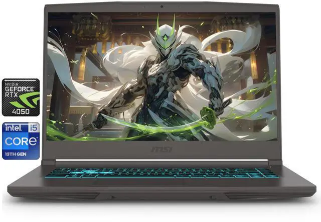 Main image of MSI Thin 15.6" FHD 144Hz Gaming Laptop Intel Core i5-13420H (Beat i7-12650H) NVIDIA GeForce RTX 4050 32GB RAM 1TB SSD WiFi 6E Bluetooth 5.3 Backlit KB Webcam HDMI USB-C RJ45 Windows 11 Pro Gray