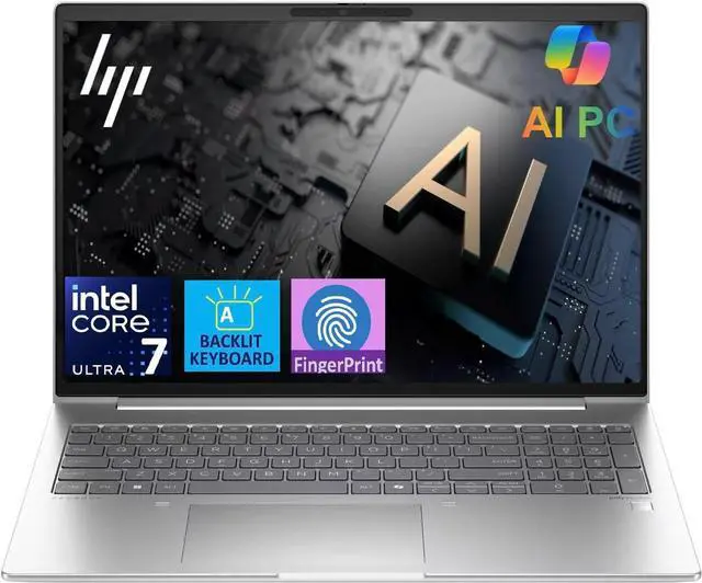 Main image of HP ProBook 460 G11 Business 16" WUXGA Intel Core Ultra 7 155U (Beat i7-1355U) Intel Graphics 64GB DDR5 RAM 2TB SSD Backlit KB Fingerprint Reader 1080p Webcam Wi-Fi 6E BT 5.3 Windows 11 Pro Silver