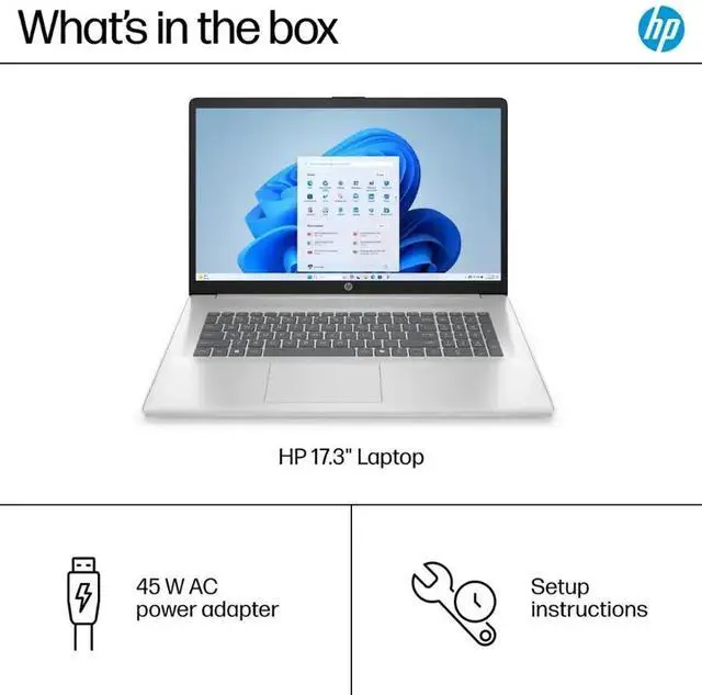 Alt view image 6 of 7 - HP 17.3" HD+ Business Laptop Intel core i3-N305 8-core 3.8GHz (Beat i3-1215U) Intel UHD Graphics 16GB RAM 2TB SSD Webcam HDMI 1.4 USB-C 3.0 Bluetooth Wi-Fi 6 Windows 11 Pro Silver | Vertical Mouse