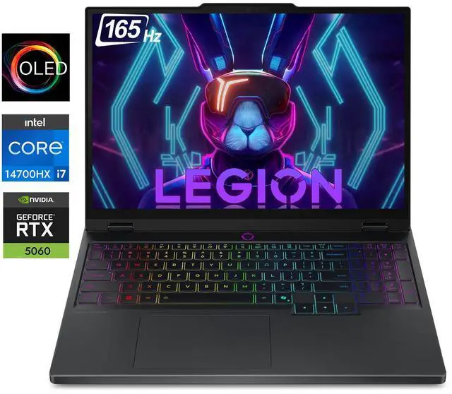 Main image of Lenovo Legion 5i 15.1" 165Hz OLED WQXGA Gaming Laptop NVIDIA GeForce RTX 5060 Intel core i7-14700HX (Beat i9-13900HX) 32GB DDR5 RAM 1TB SSD Wi-Fi 7 RGB Backlit KB HDMI USB-C Windows 11 Pro Black