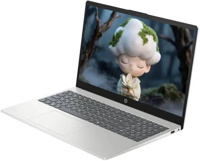Alt view image 3 of 7 - HP 15.6" IPS FHD Touchscreen Everyday Laptop Intel Core 5 120U (Beat i5-1335U) 8GB RAM 512GB SSD Intel Iris Xe Graphics HDMI USB-C Long battery life AI Copilot Windows 11 Pro Silver | Cooling Fan