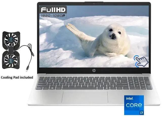 Main image of HP 15.6" Full HD Touchscreen Business Laptop Intel Core i7 1355U Intel Iris Xe Graphics 16GB RAM 512GB SSD HDMI USB-C Wi-Fi 6 Webcam AI copilot Windows 11 Pro Silver