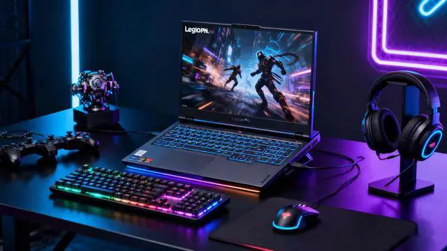 Alt view image 7 of 7 - Lenovo Legion Pro 5 Gen 10 Gaming 16" WQXGA OLED AMD Ryzen 9 9955HX (Beat Core Ultra 9 275HX) NVIDIA RTX 5060 16GB DDR5 RAM 1TB SSD RGB Backlit KB Wi-Fi 7 BT 5.4 HDMI RJ45 Webcam Win 11 Home Black