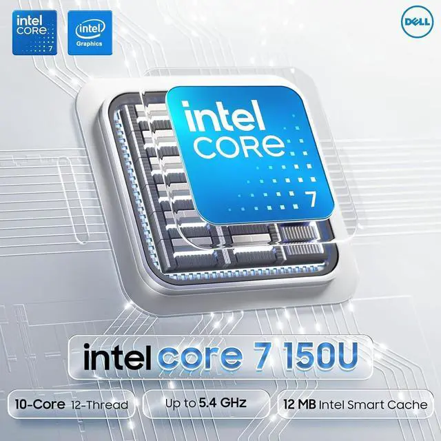 Alt view image 2 of 7 - Dell 16" FHD+ Touchscreen Business Laptop Inte core 7 150U (Beat i7-1355U) 64GB DDR5 RAM 2TB SSD Intel Graphics Backlit KB Wi-Fi 6 Bluetooth 5.2 Webcam HDMI 1.4 USB-C DP 1.4 Windows 11 Pro Black