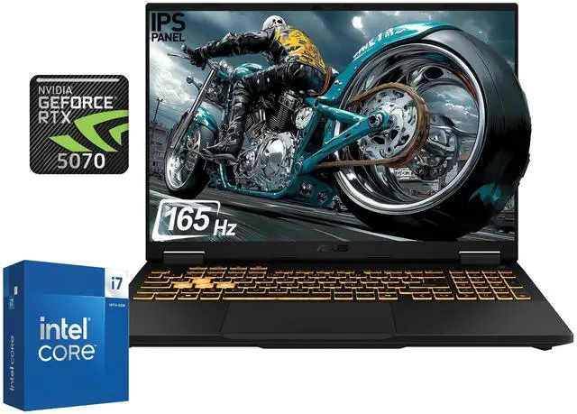 Main image of ASUS TUF Gaming Laptop 16" 165Hz IPS FHD+ Intel core i7-14650HX (Beat i9-13900HX) NVIDIA GeForce RTX 5070 16GB DDR5 RAM 512GB SSD RGB Backlit KB Wi-Fi 6E HDMI 2.1 RJ45 Webcam Windows 11 Pro Gray