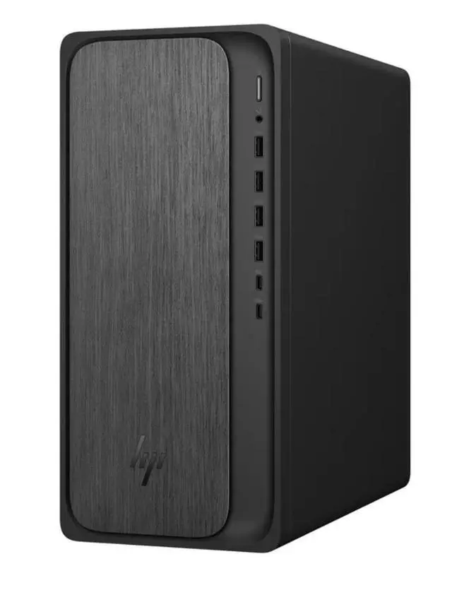 Alt view image 5 of 7 - HP OmniDesk Tower AMD Ryzen 7 8700G AI 16 NPU TOPS AMD Radeon 780M Graphics 16GB DDR5 RAM 512GB SSD Wi-Fi 6 (2x2) Bluetooth 5.4 Wireless Mouse and Keyboard HDMI DP1.4 RJ45 Windows 11 Home Dark Wood