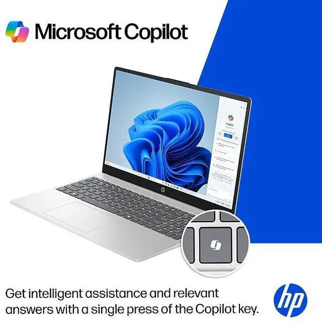 Alt view image 4 of 7 - HP 15.6" FHD Touchscreen Business Intel core Ultra 5 125H (Beats i7-1360P) Intel Arc Graphics 32GB DDR5 RAM 2TB SSD Wi-Fi 6 BT 5.4 HDMI Copilot AI Webcam Long-Battery life Windows 11 Home Silver