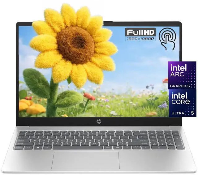 Main image of HP 15.6" FHD Touchscreen Business Intel core Ultra 5 125H (Beats i7-1360P) Intel Arc Graphics 32GB DDR5 RAM 2TB SSD Wi-Fi 6 BT 5.4 HDMI Copilot AI Webcam Long-Battery life Windows 11 Home Silver