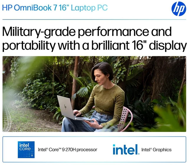 Alt view image 6 of 7 - HP OmniBook 7 16" 2K(2048 x 1280) OLED Touchscreen 120Hz Intel Core 9 270H (Beat i9-13900H) Intel Graphics 32GB DDR5 RAM 512GB SSD Wi-Fi 7 BT 5.4 Backlit KB HDMI 2.1 5MP Webcam Windows 11 Home Silver