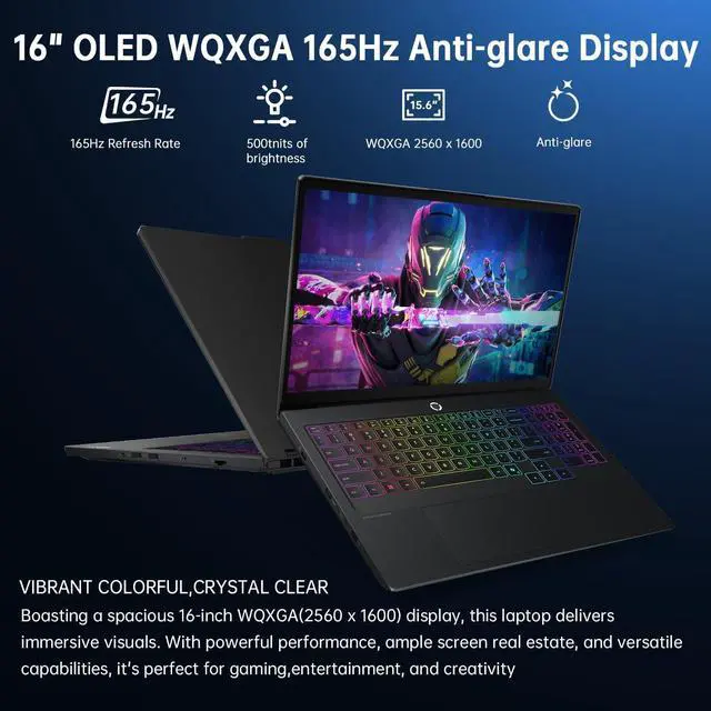 Alt view image 3 of 7 - Lenovo Legion Pro 5i Gen 10 16" WQXGA 2560 X 1600 OLED Intel core Ultra 7 255HX (>i7-14700HX) NVIDIA RTX 5070 16GB DDR5 RAM 2TB SSD RGB Backilit KB Wi-Fi 7 BT 5.4 HDMI 2.1 RJ45 Windows 11 Pro Black