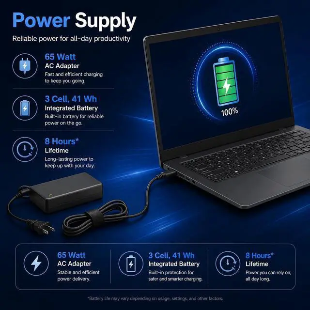 Alt view image 6 of 7 - DELL Business 15.6" FHD Touchscreen Laptop Intel core Ultra 7 255U (Beat i7-13650HX) Intel Graphics 64GB DDR5 RAM 1TB SSD Backlit KB Wi-Fi 6 BT HDMI 1.4 USB-C Copilot AI Webcam Windows 11 Home Black