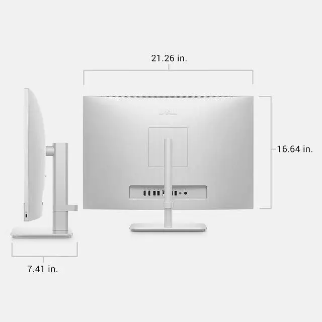 Alt view image 6 of 7 - Dell All-in-One Business Desktop 23.8" FHD Touchscreen intel Core Ultra 7 355 (Beats i7-14700) Intel Graphics 64GB DDR5 RAM 2TB SSD Wi-Fi 7 BT 6.0 HDMI RJ-45 Keyboard and Mouse Windows 11 Pro White