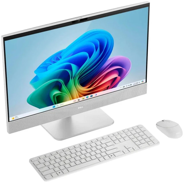 Alt view image 2 of 7 - Dell All-in-One Business Desktop 23.8" FHD Touchscreen intel Core Ultra 7 355 (Beats i7-14700) Intel Graphics 64GB DDR5 RAM 2TB SSD Wi-Fi 7 BT 6.0 HDMI RJ-45 Keyboard and Mouse Windows 11 Pro White