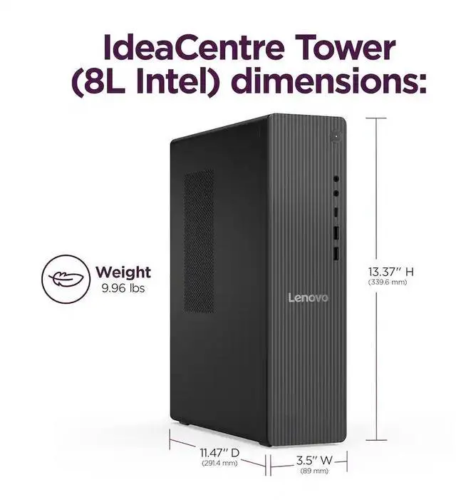 Alt view image 5 of 7 - Lenovo IdeaCentre Tower Business Desktop Intel Core Ultra 7 265 (Beats i7-14700) Intel Graphics 64GB DDR5 RAM 2TB SSD Wi-Fi 6E Bluetooth 5.3 HDMI 2.1 Mouse and Keyboard Copilot AI Windows 11 Pro Grey