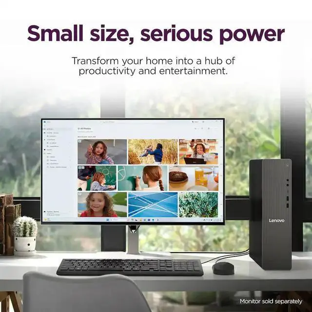 Alt view image 7 of 7 - Lenovo IdeaCentre Tower Business Desktop Intel Core Ultra 7 265 (Beats i7-14700) Intel Graphics 32GB DDR5 RAM 2TB SSD Wi-Fi 6E Bluetooth 5.3 HDMI 2.1 Mouse and Keyboard Copilot AI Windows 11 Pro Grey
