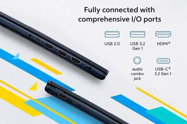 Alt view image 6 of 7 - ASUS Vivobook 15 15.6" IPS LED FHD Business Laptop intel core 3 100U (Beats i3-1315U) Intel Graphics 24GB DDR5 RAM 2TB SSD HDMI USB-C 3.2 Wi-Fi 6 Webcam Copilot+ PC 45W 3-cell Windows 11 Home Blue