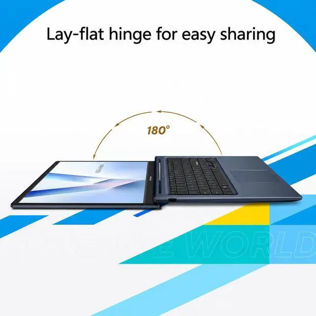 Alt view image 7 of 7 - ASUS Vivobook 15 15.6" IPS LED FHD Business Laptop intel core 3 100U (Beats i3-1315U) Intel Graphics 24GB DDR5 RAM 2TB SSD HDMI USB-C 3.2 Wi-Fi 6 Webcam Copilot+ PC 45W 3-cell Windows 11 Home Blue