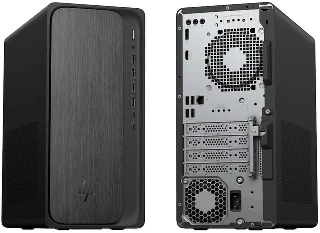 Alt view image 4 of 7 - HP OmniDesk Business Desktop AMD Ryzen 5 8500G (Beats Core Ultra 5 225) AMD Radeon 740M 8GB DDR5 RAM 512GB SSD Wi-Fi 6 BT 5.4 HDMI DP 1.4 Copilot+PC Wireless KB and Mouse Windows 11 Pro Gray Wood