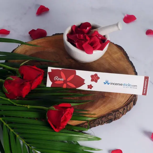 Main image of Rose Incense 8" 10 Sticks (2 Packs)