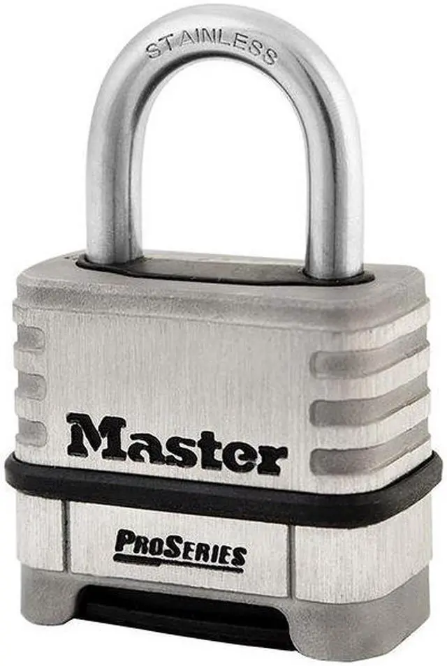 Alt view image 13 of 18 - Master Lock 1174D ProSeries Stainless Steel Easy-to-Set Combination Lock, Stainless Steel, .31 in.