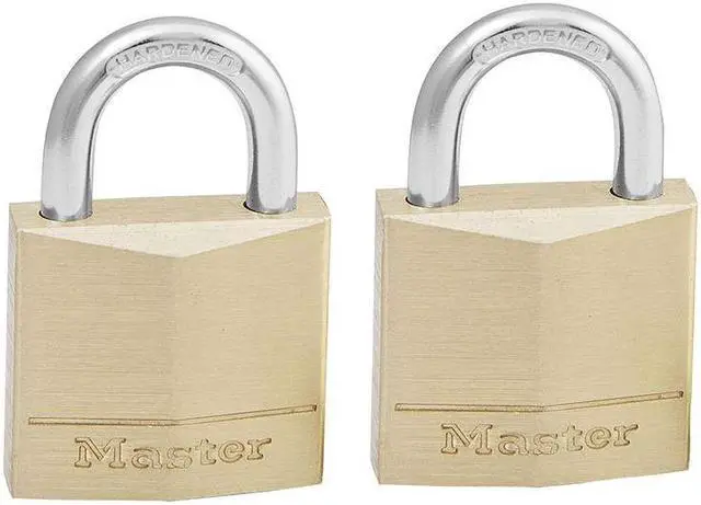 Main image of Master Lock - Solid Brass 30mm Padlock 4-Pin - Keyed Alike x 2