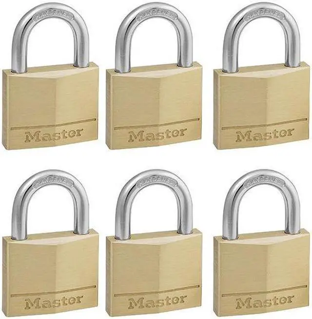 Main image of Master Lock - Solid Brass 40mm Padlock 4-Pin - Keyed Alike x 6