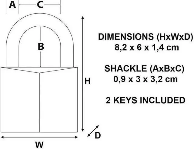 Alt view image 4 of 4 - Master Lock - Solid Brass 60mm Padlock 5-Pin