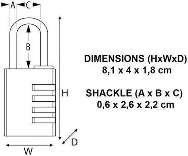 Alt view image 3 of 5 - Master Lock - Brass Finish 40mm 4-Digit Combination Padlock