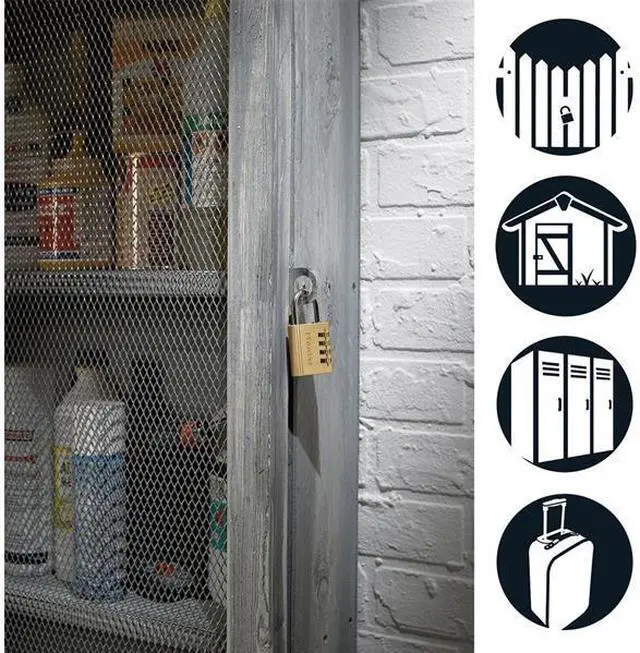 Alt view image 4 of 5 - Master Lock - Brass Finish 40mm 4-Digit Combination Padlock