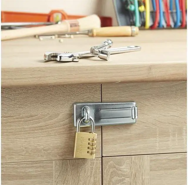 Alt view image 5 of 5 - Master Lock - Brass Finish 40mm 4-Digit Combination Padlock