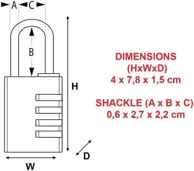 Alt view image 4 of 4 - Master Lock - Aluminium 40mm 4-Digit Combination Padlock