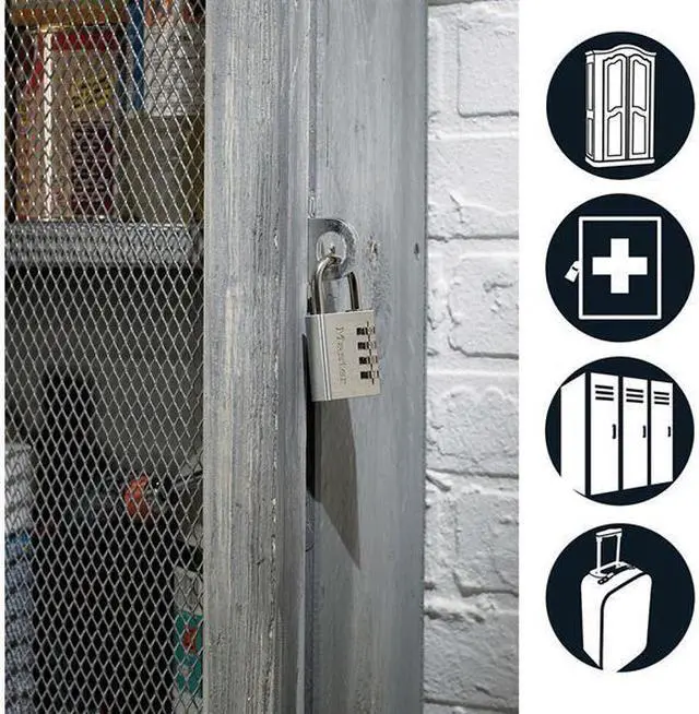 Alt view image 3 of 4 - Master Lock - Aluminium 40mm 4-Digit Combination Padlock
