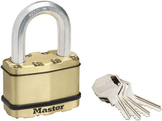 Main image of Master Lock - Excell Brass Finish 64mm Padlock 5-Pin - 38mm Shackle