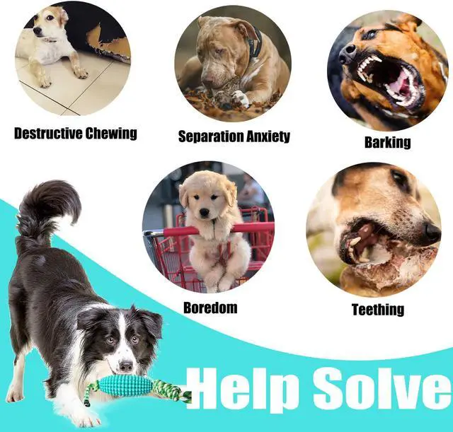 Alt view image 2 of 6 - Dog Chew Toys for Aggressive Chewers, Likaty Indestructible Rope Dog Toy Puppy Chew Teething Toys for Large Medium Small Dogs