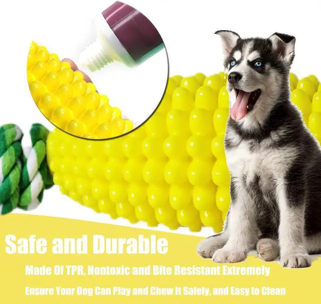 Alt view image 5 of 6 - Dog Chew Toys for Aggressive Chewers, Likaty Indestructible Rope Dog Toy Puppy Chew Teething Toys for Large Medium Small Dogs Yellow